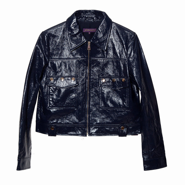 Patent biker jacket best sale