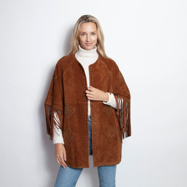 glamourpussnyc Fringe Car Coat