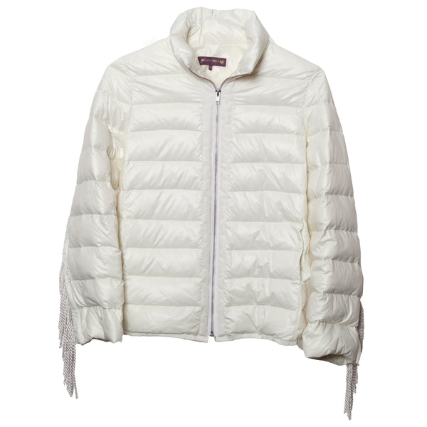 トップス papier gathered jacket white White Texture Knit Jacket - Cracker Barrel