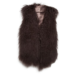 Mongolian Lamb Vest Brown