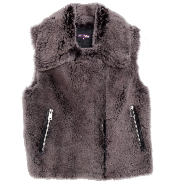 Shearling Vest with Zipper