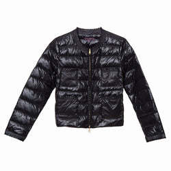 Frilly Down Jacket Black