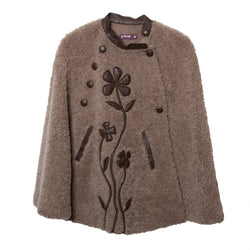 Ola Cape in Faux Shearling