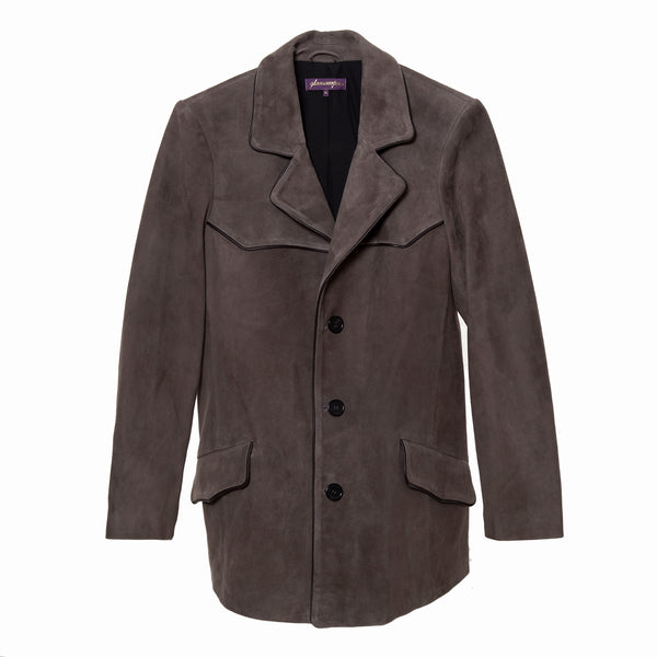 Suede Blazer Dark Taupe