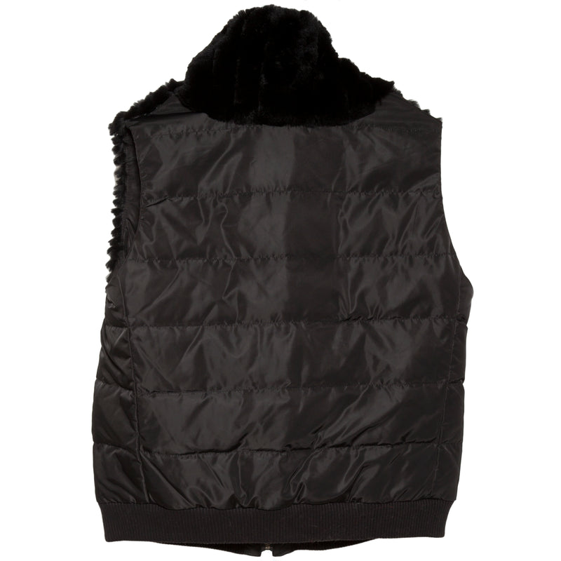 Funnel Neck Down Vest Jet Black