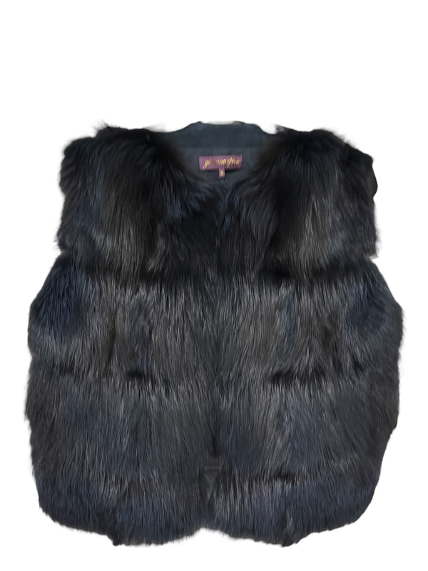Cropped Foxy Vest Sapphire