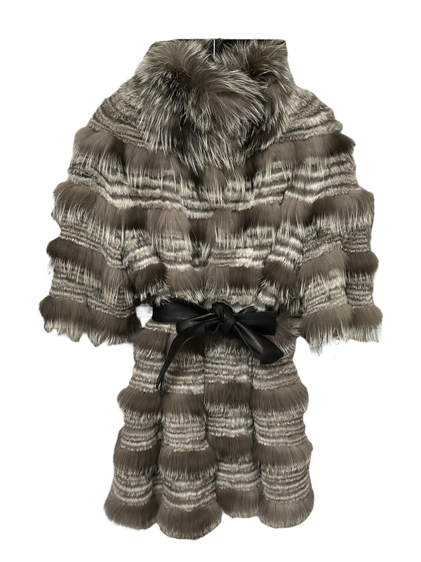 Belted Claire Jacket in Silver