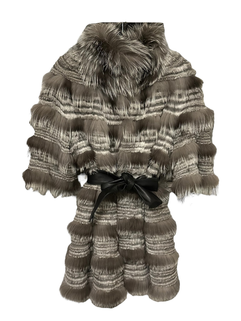 Belted Claire Jacket in Silver