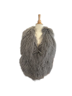 Mongolian Lamb Vest Gray