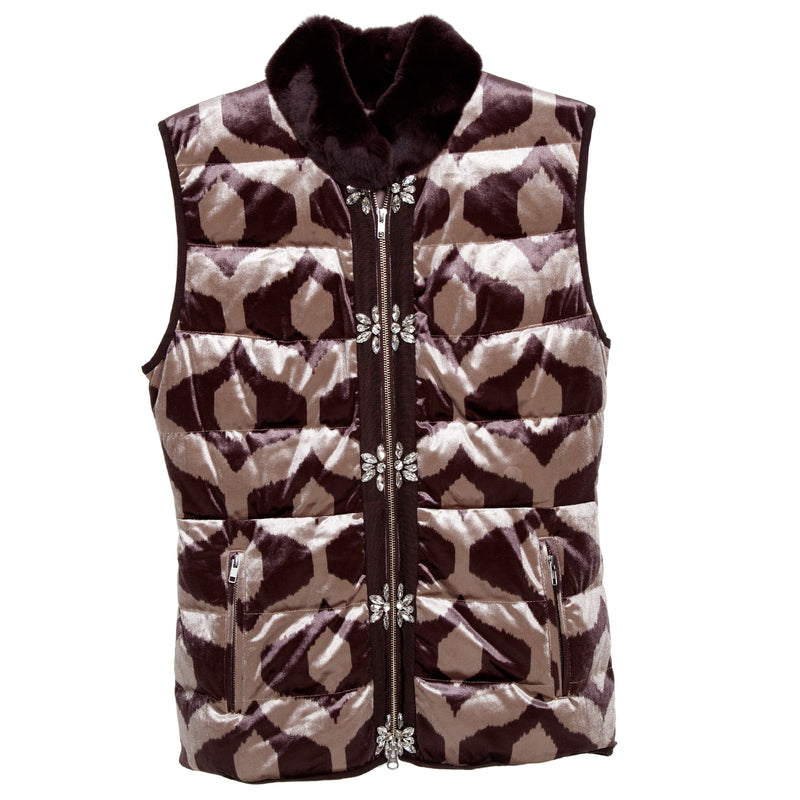 Glam Vest in Ikat Velvet