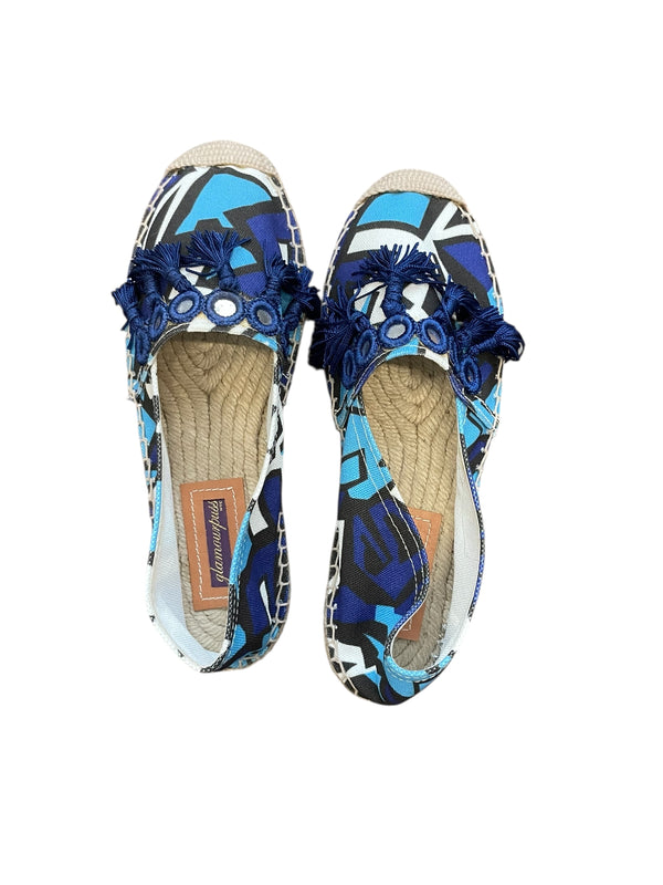 Biarritz Flat Espadrille Nautical Pop Blue