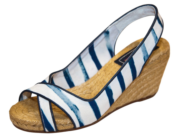 Newport Sling Back Gauguin Stripe Blue