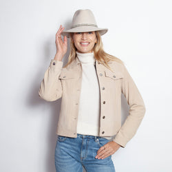 Suede Shirt Jacket Beige