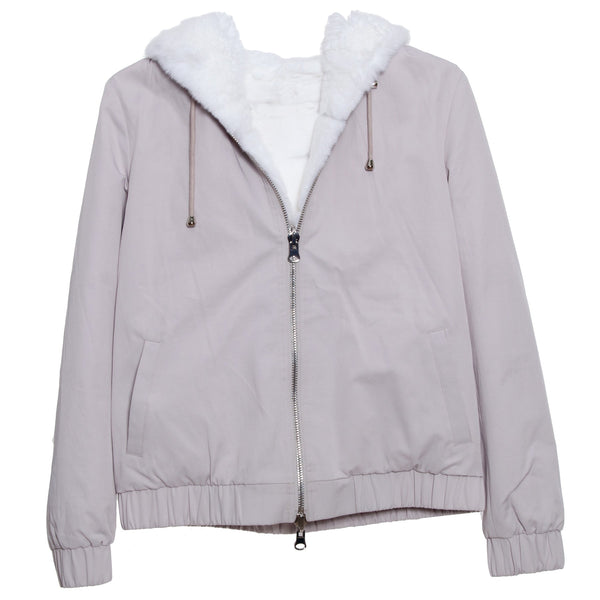 Reversible Rex Bomber Light Gray/White