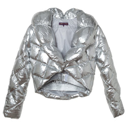 Silver Metallic Cocoon Jacket