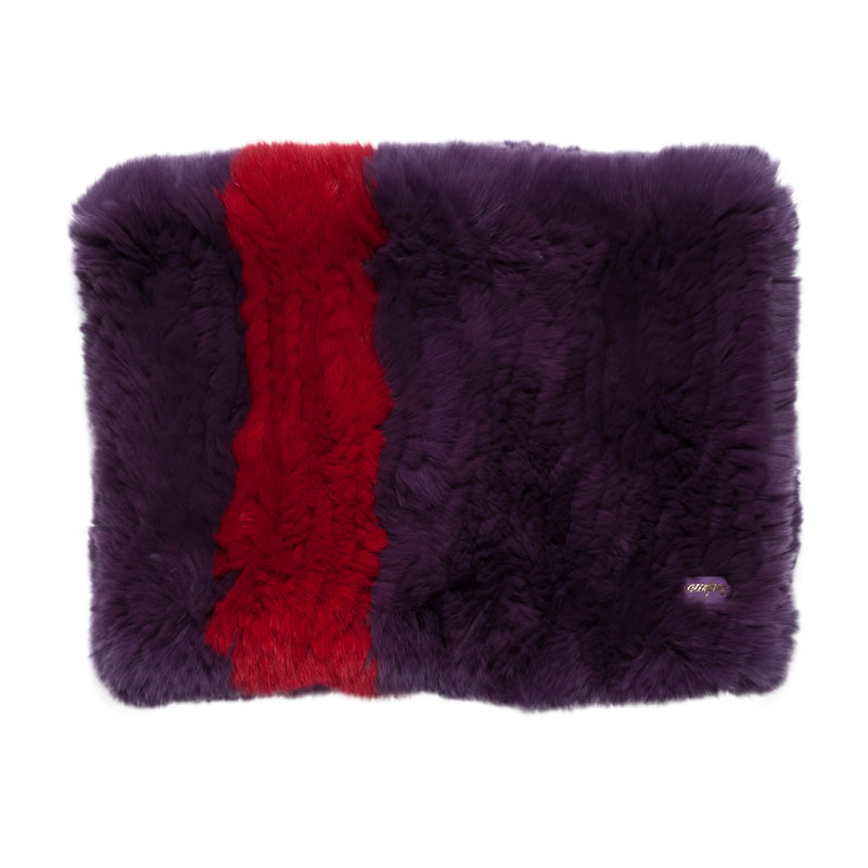 Purple True Red Stripe Fur Funnel