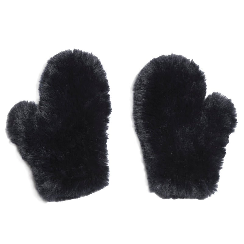 Signature Knitted Faux Fur Mitten – glamourpussnyc