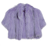 Signature Knitted Fox Bolero Lavender