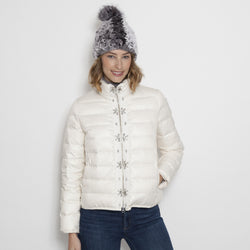 Ice Crystals Puffer in Off White