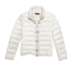 Ice Crystals Puffer in Off White