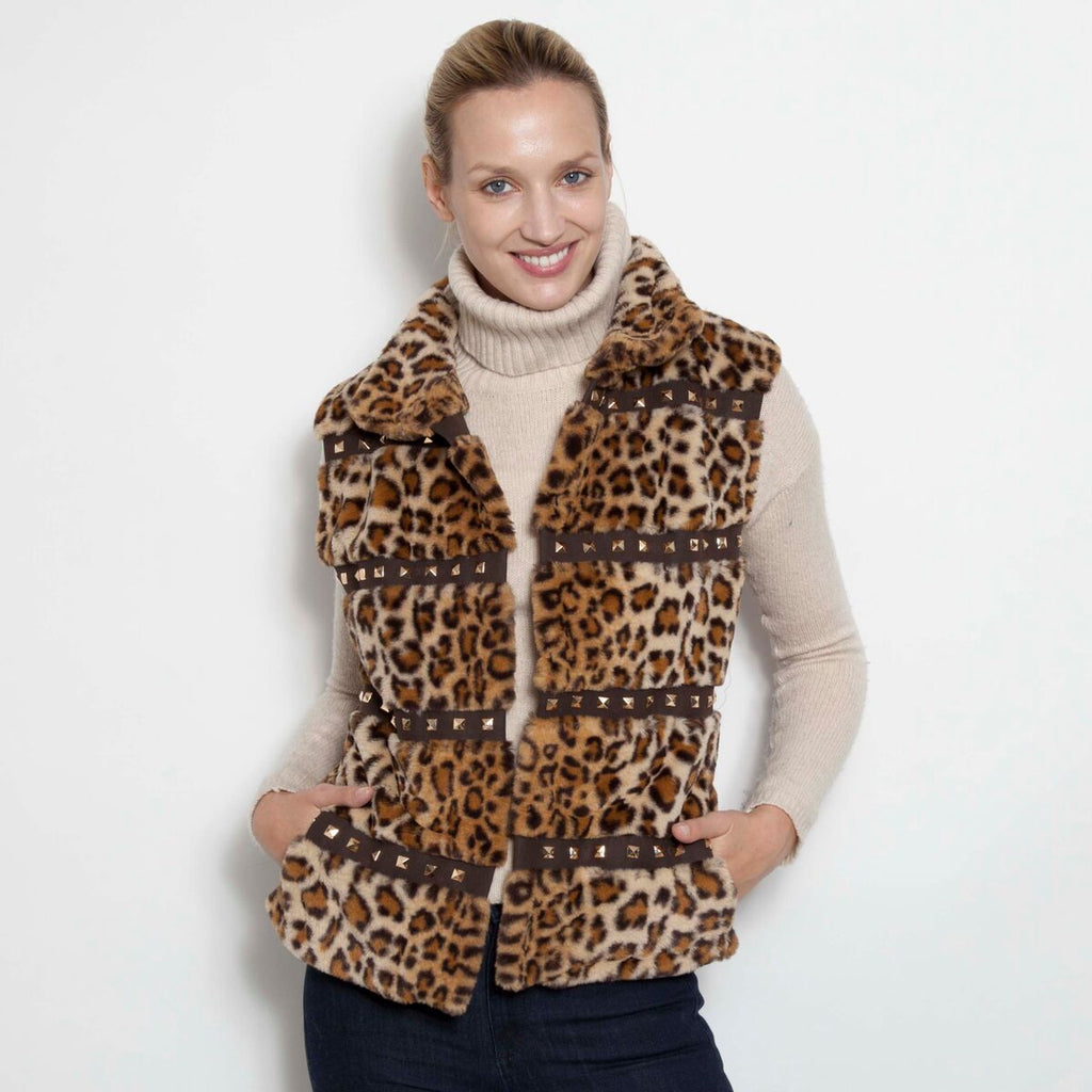 Signature Stud Vest (Leopard)