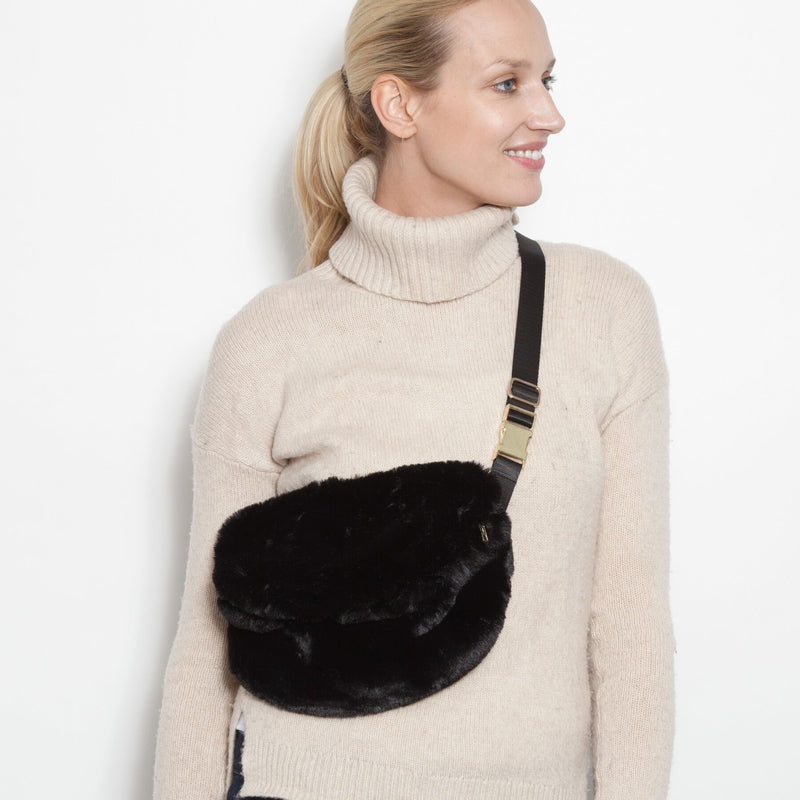 Faux Fur Fanny Pack Leopard