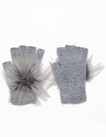 Fluff Fingerless Angora Knit Mitten