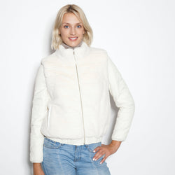 Signature Down  Sleeve Jacket with Removable Sleeve (Ivory)