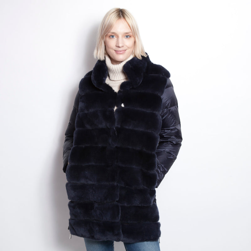 Long Down Puffer with Rex Front