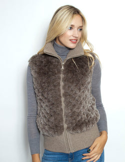 Honey Comb Vest Taupe or Navy