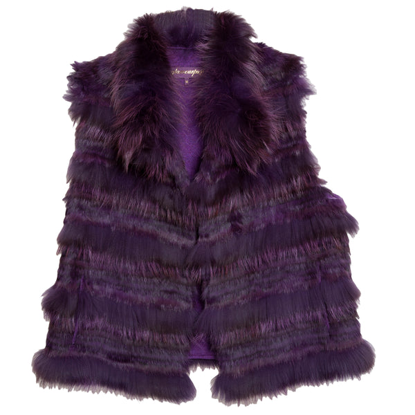 Eggplant Fox Layers Vest