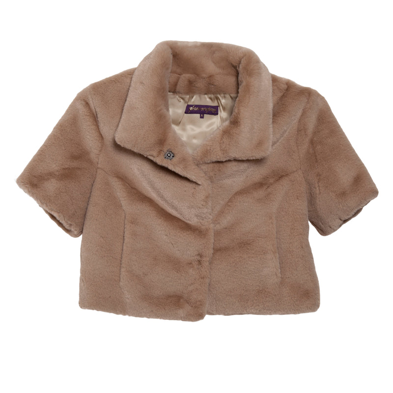 Stand Collar Bolero Oatmeal