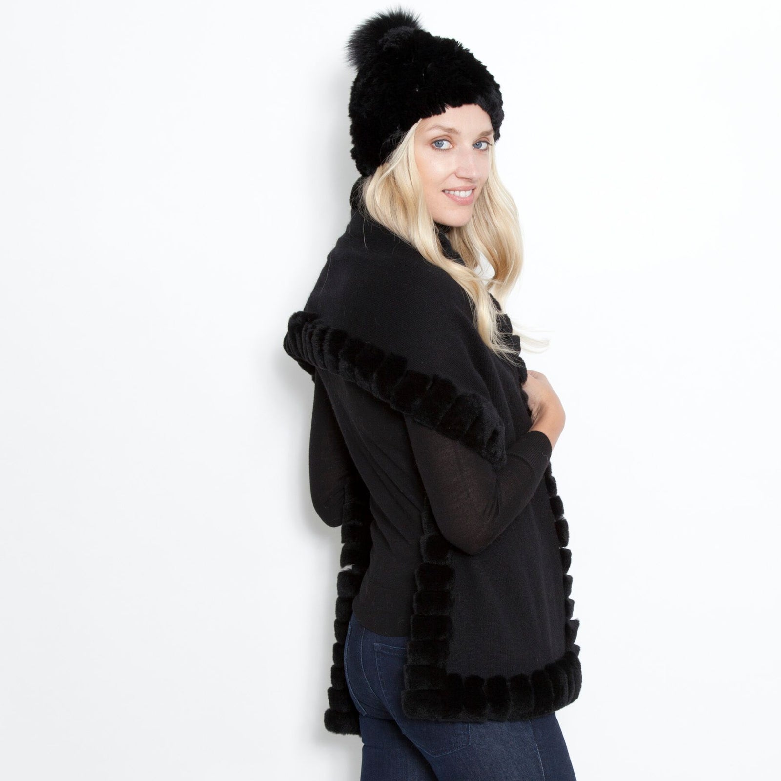 Faux Signature Pom Pom Hat – glamourpussnyc